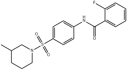 2-fluoro-N-{4-[(3-methylpiperidin-1-yl)sulfonyl]phenyl}benzamide Structure