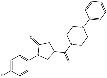 1-(4-fluorophenyl)-4-(4-phenylpiperazine-1-carbonyl)pyrrolidin-2-one Structure