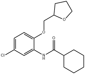 N-[5-chloro-2-(oxolan-2-ylmethoxy)phenyl]cyclohexanecarboxamide 구조식 이미지