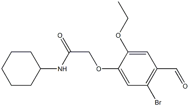 2-(5-bromo-2-ethoxy-4-formylphenoxy)-N-cyclohexylacetamide Structure