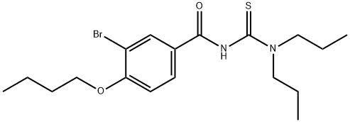 3-bromo-4-butoxy-N-[(dipropylamino)carbonothioyl]benzamide 구조식 이미지