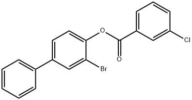 3-bromo-4-biphenylyl 3-chlorobenzoate 구조식 이미지