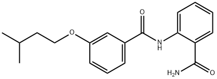 2-[[3-(3-methylbutoxy)benzoyl]amino]benzamide Structure