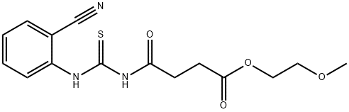 2-methoxyethyl 4-({[(2-cyanophenyl)amino]carbonothioyl}amino)-4-oxobutanoate Structure
