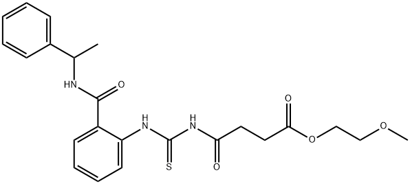 2-methoxyethyl 4-oxo-4-({[(2-{[(1-phenylethyl)amino]carbonyl}phenyl)amino]carbonothioyl}amino)butanoate 구조식 이미지