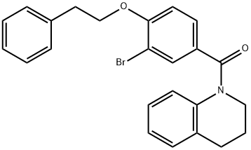 1-[3-bromo-4-(2-phenylethoxy)benzoyl]-1,2,3,4-tetrahydroquinoline 구조식 이미지
