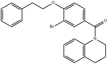 1-[3-bromo-4-(2-phenylethoxy)benzoyl]-1,2,3,4-tetrahydroquinoline Structure