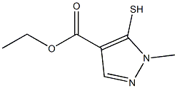 1H-Pyrazole-4-carboxylic acid, 5-mercapto-1-methyl-, ethyl ester Structure