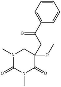 2,4(1H,3H)-Pyrimidinedione,dihydro-5-methoxy-1,3-dimethyl-5-(2-oxo-2-phenylethyl)- Structure