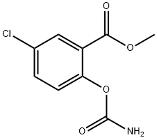 Benzoic acid, 2-((aminocarbonyl)oxy)-5-chloro-, methyl ester Structure