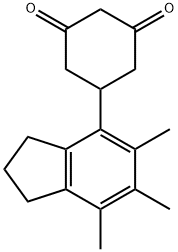 1,3-Cyclohexanedione, 5-(2,3-dihydro-5,6,7-trimethyl-1H-inden-4-yl)- Structure