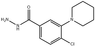 4-chloro-3-piperidin-1-ylbenzohydrazide Structure