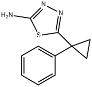 1,3,4-Thiadiazol-2-amine, 5-(1-phenylcyclopropyl)- 구조식 이미지