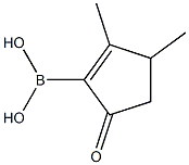 Boronic acid, (2,3-dimethyl-5-oxo-1-cyclopenten-1-yl)- Structure