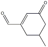 1-Cyclohexene-1-carboxaldehyde, 5-methyl-3-oxo- Structure