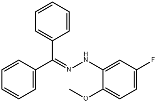 N-Benzhydrylidene-N'-(5-fluoro-2-methoxy-phenyl)-hydrazine Structure