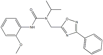 3-(2-methoxyphenyl)-1-[(3-phenyl-1,2,4-oxadiazol-5-yl)methyl]-1-propan-2-ylurea 구조식 이미지