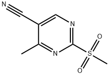 5-Pyrimidinecarbonitrile, 4-methyl-2-(methylsulfonyl)- 구조식 이미지