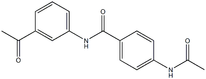4-acetamido-N-(3-acetylphenyl)benzamide 구조식 이미지