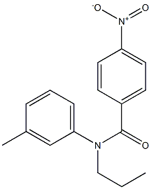 N-(3-methylphenyl)-4-nitro-N-propylbenzamide Structure