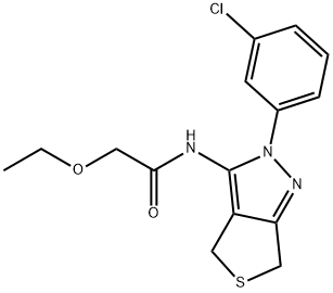 N-[2-(3-chlorophenyl)-4,6-dihydrothieno[3,4-c]pyrazol-3-yl]-2-ethoxyacetamide Structure