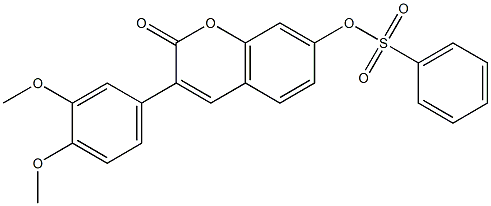 [3-(3,4-dimethoxyphenyl)-2-oxochromen-7-yl] benzenesulfonate Structure