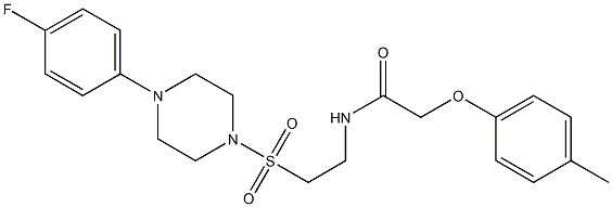 N-[2-[4-(4-fluorophenyl)piperazin-1-yl]sulfonylethyl]-2-(4-methylphenoxy)acetamide Structure