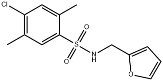 4-chloro-N-(2-furylmethyl)-2,5-dimethylbenzenesulfonamide Structure
