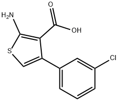 2-AMINO-4-(3-CHLOROPHENYL)THIOPHENE-3-CARBOXYLIC ACID 구조식 이미지