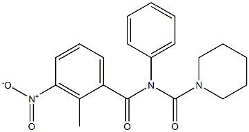 N-(2-methyl-3-nitrobenzoyl)-N-phenylpiperidine-1-carboxamide Structure