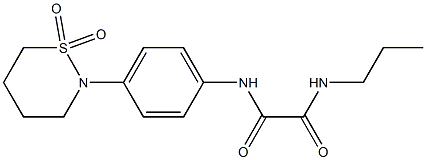 N'-[4-(1,1-dioxothiazinan-2-yl)phenyl]-N-propyloxamide Structure