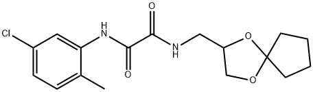 N'-(5-chloro-2-methylphenyl)-N-(1,4-dioxaspiro[4.4]nonan-3-ylmethyl)oxamide Structure