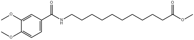 11-(3,4-Dimethoxy-benzoylamino)-undecanoic acid methyl ester 구조식 이미지