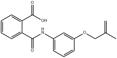 2-[[3-(2-methylprop-2-enoxy)phenyl]carbamoyl]benzoic acid Structure