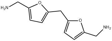 [5-[[5-(aminomethyl)furan-2-yl]methyl]furan-2-yl]methanamine Structure