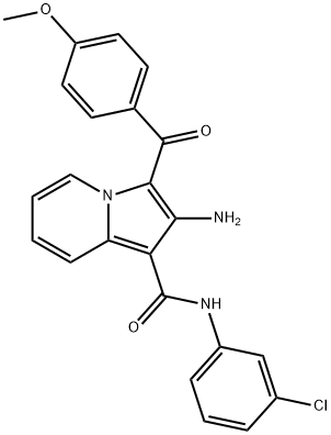 2-amino-N-(3-chlorophenyl)-3-(4-methoxybenzoyl)indolizine-1-carboxamide Structure