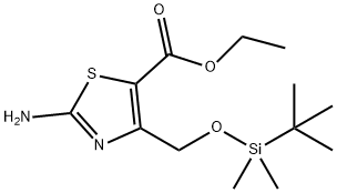 ethyl 2-amino-4-(((tert-butyldimethylsilyl)oxy)methyl)thiazole-5-carboxylate Structure