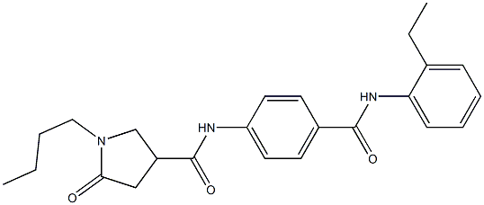 1-butyl-N-[4-[(2-ethylphenyl)carbamoyl]phenyl]-5-oxopyrrolidine-3-carboxamide Structure