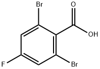 2,6-dibromo-4-fluorobenzoic acid 구조식 이미지