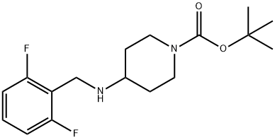 tert-Butyl 4-(2,6-difluorobenzylamino)piperidine-1-carboxylate Structure