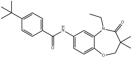 4-tert-butyl-N-(5-ethyl-3,3-dimethyl-4-oxo-2H-1,5-benzoxazepin-7-yl)benzamide Structure