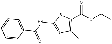 에틸2-벤즈아미도-4-메틸티아졸-5-카르복실레이트 구조식 이미지