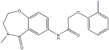 N-(4-methyl-5-oxo-2,3-dihydro-1,4-benzoxazepin-7-yl)-2-(2-methylphenoxy)acetamide Structure