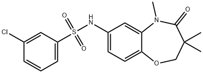 3-chloro-N-(3,3,5-trimethyl-4-oxo-2H-1,5-benzoxazepin-7-yl)benzenesulfonamide Structure