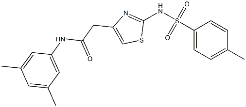 N-(3,5-dimethylphenyl)-2-[2-[(4-methylphenyl)sulfonylamino]-1,3-thiazol-4-yl]acetamide Structure