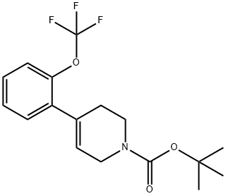 1(2H)-Pyridinecarboxylic acid, 3,6-dihydro-4-[2-(trifluoromethoxy)phenyl]-, 1,1-dimethylethyl ester Structure