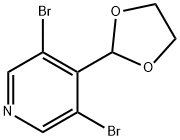 3,5-Dibromo-4-(1,3-dioxolan-2-yl)pyridine 구조식 이미지