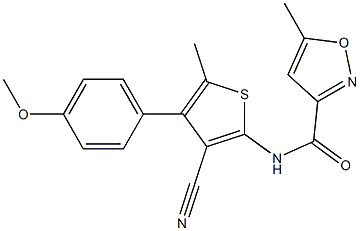 N-[3-cyano-4-(4-methoxyphenyl)-5-methylthiophen-2-yl]-5-methyl-1,2-oxazole-3-carboxamide Structure