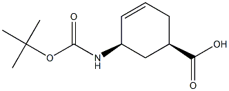 cis-3-tert-Butoxycarbonylaminocyclohex-4-enecarboxylic acid Structure