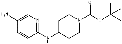 tert-Butyl 4-(5-aminopyridin-2-ylamino)piperidine-1-carboxylate 구조식 이미지